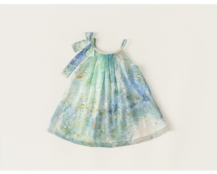 Elegant Gradient Sleeveless Dress Baby Girl