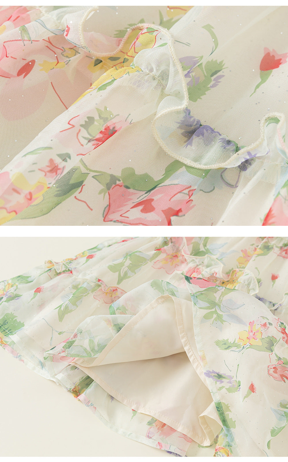 Floral Sleeveless Princess Dress for Baby Girls