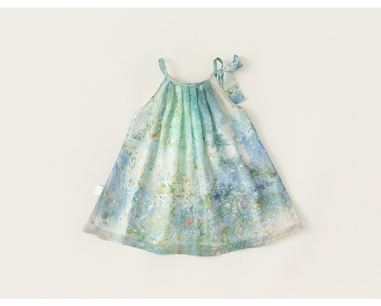 Elegant Gradient Sleeveless Dress Baby Girl