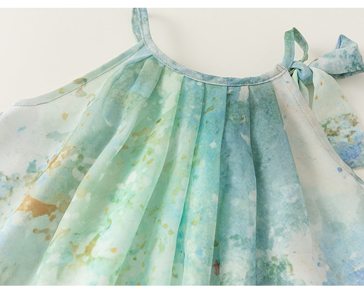 Elegant Gradient Sleeveless Dress Baby Girl