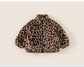 Kids’ Winter Jacket – Leopard Print Coat for Boys & Girls, Furry Jacket
