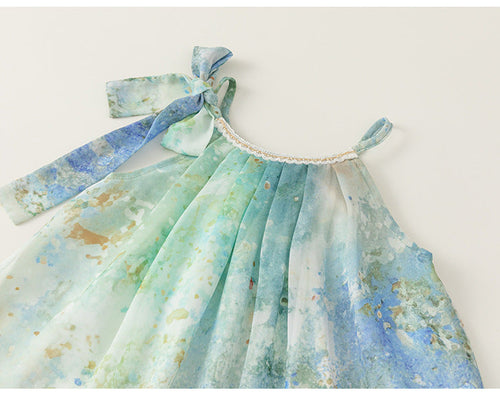 Elegant Gradient Sleeveless Dress Baby Girl