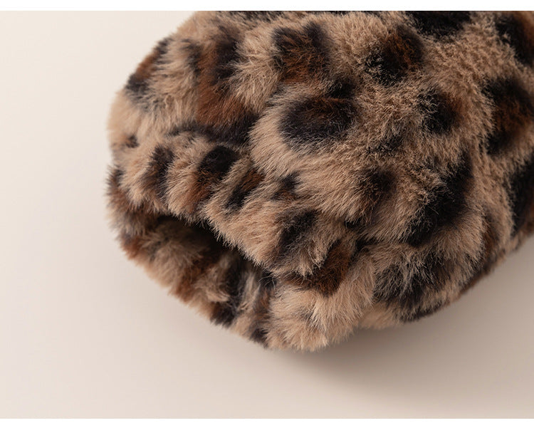 Kids’ Winter Jacket – Leopard Print Coat for Boys & Girls, Furry Jacket
