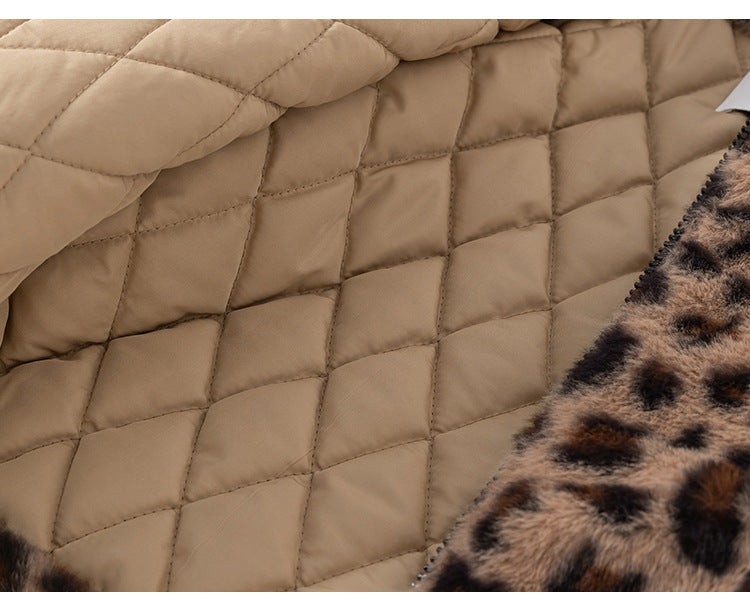 Kids’ Winter Jacket – Leopard Print Coat for Boys & Girls, Furry Jacket